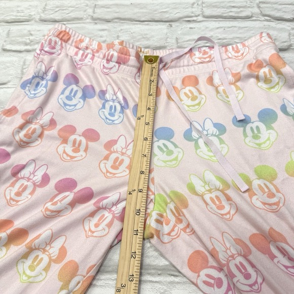 Disney Mickey Minnie Mouse Woman Pink Pajama Set  2pc Sz M Soft Cozy Lounge Wear - Picture 12 of 16
